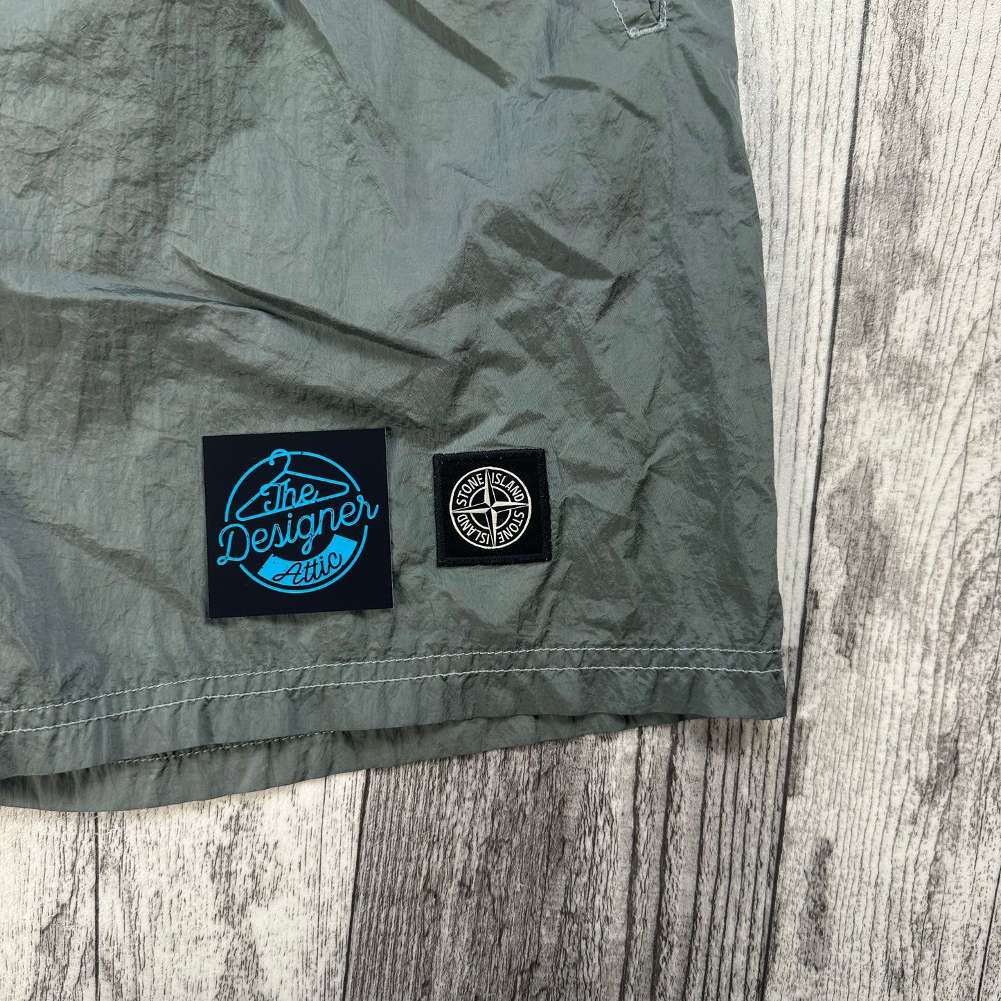 Stone Island Regen Nylon Patch Shorts - Medium