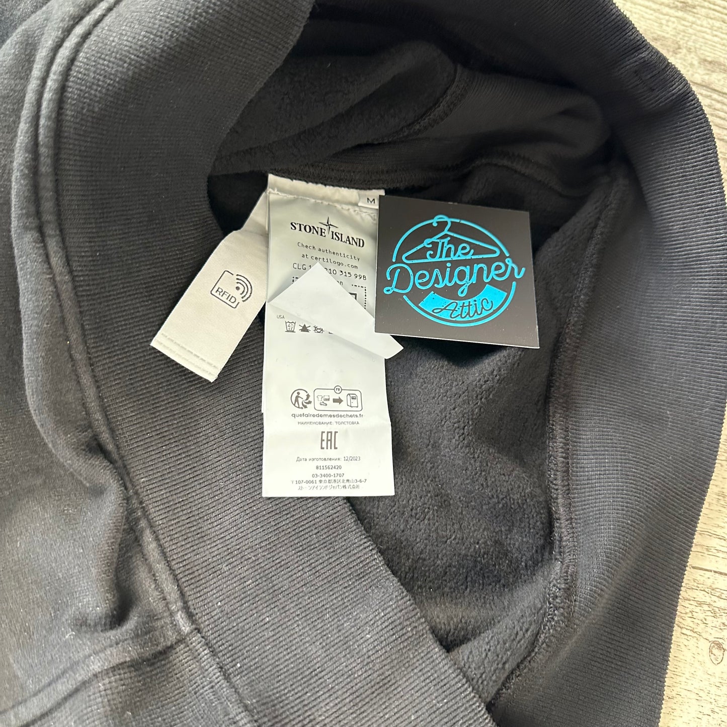 Stone Island Fleece Nero Sweater - Medium