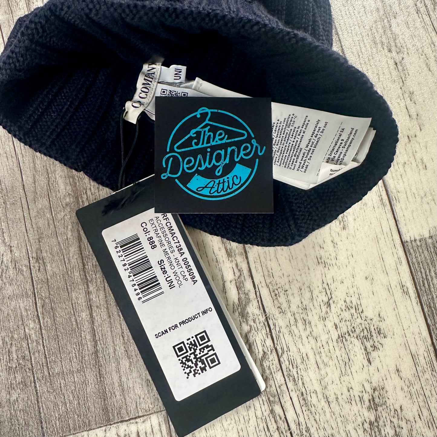 CP Company Patch Beanie - Black