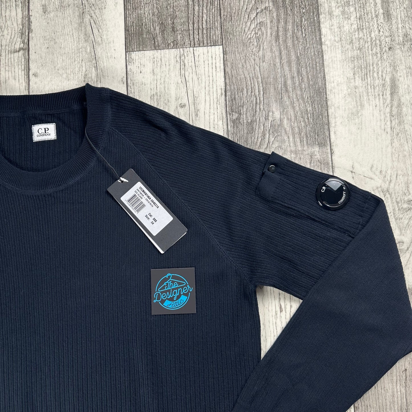 CP Company Ribbed Crew Neck Knit Sweatshirt - 2XL