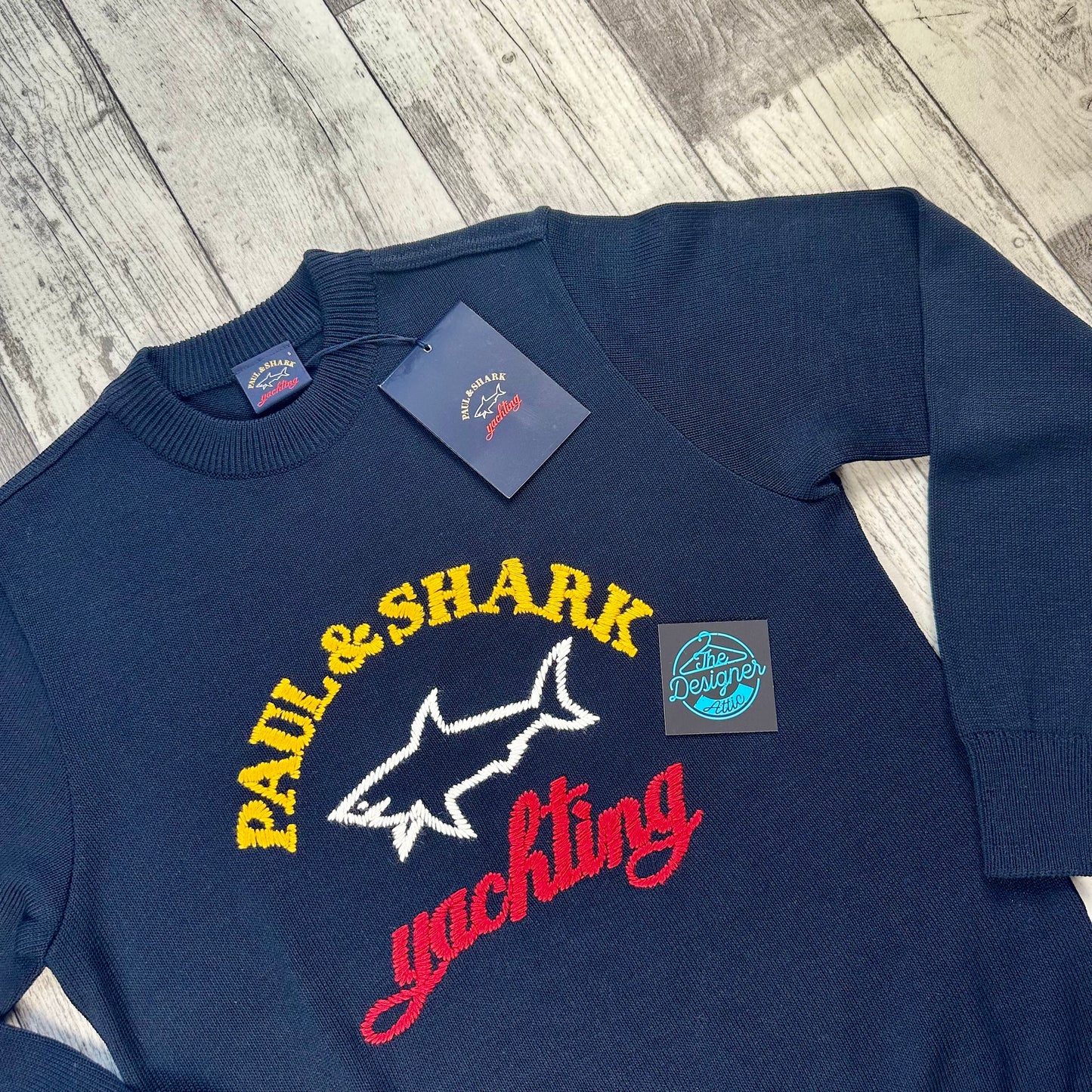 Paul & Shark Merino Embroidered Knit - Medium