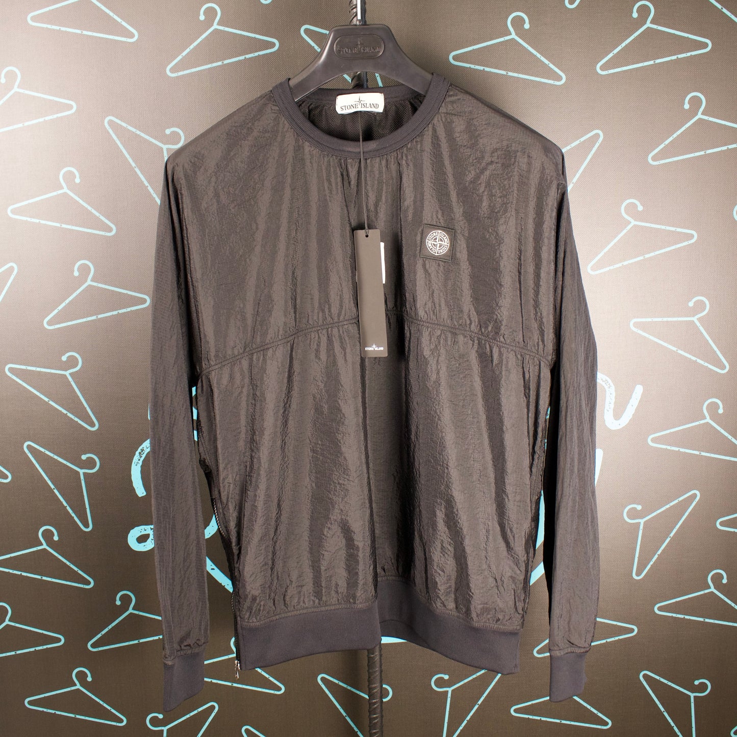 Stone Island S/S '20 Nylon Metal Ripstop Sweater - Large