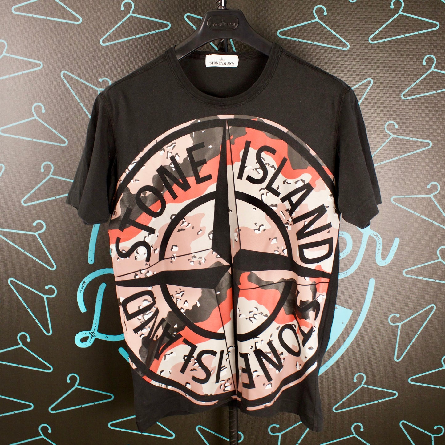 Stone Island Camo Compass T-Shirt - Medium