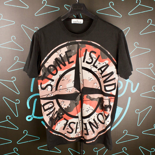 Stone Island Camo Compass T-Shirt - Medium