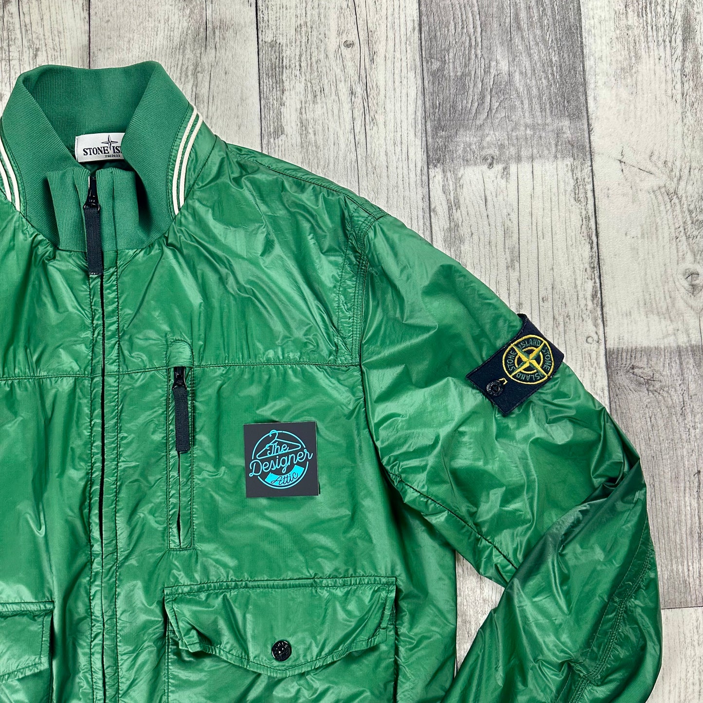 Stone Island Micro RipStop 7 Den / Tyke Shield Bomber Jacket - Large