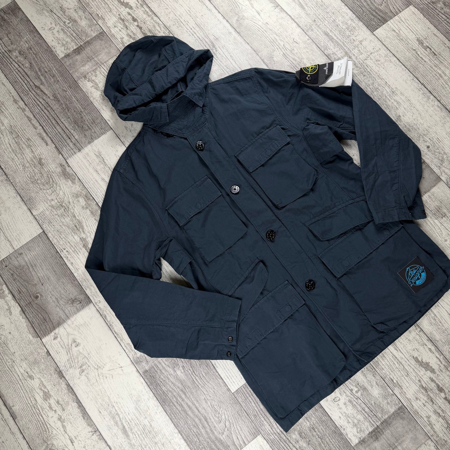 Stone Island Tela Cotone Lino Fiammato-TC - Small / Medium
