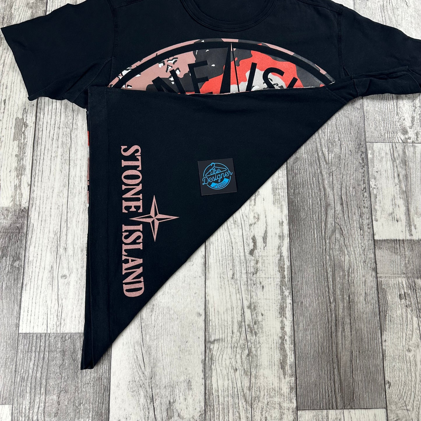 Stone Island Compass Camo Cotton T Shirt - Medium