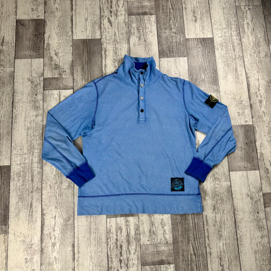 Stone Island Buttoned Quarter Zip - Large