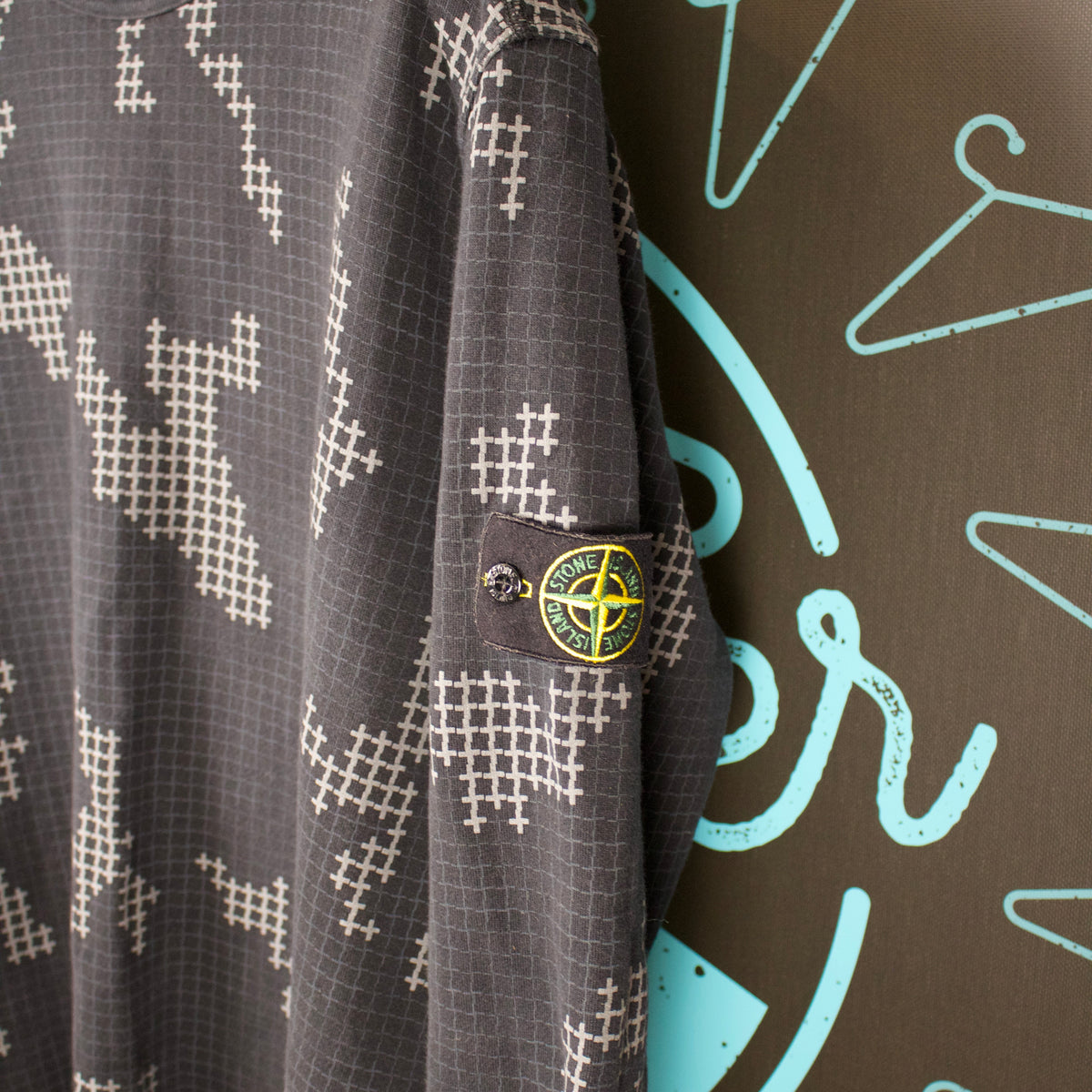 Stone Island Grid Camo Sweater - 2XL / 3XL