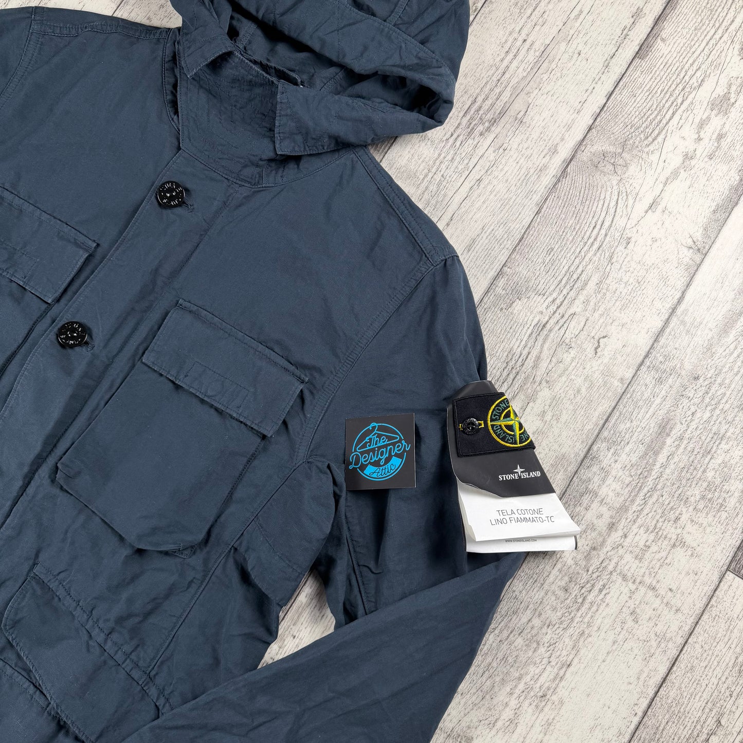 Stone Island Tela Cotone Lino Fiammato-TC - Small / Medium