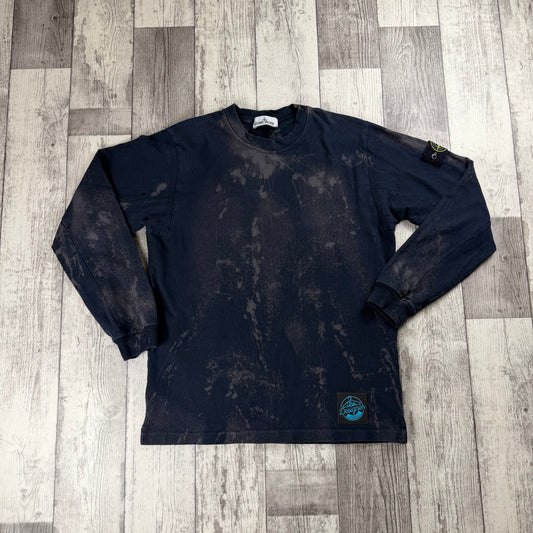Stone Island Splatter Bleach Sweatshirt - Large