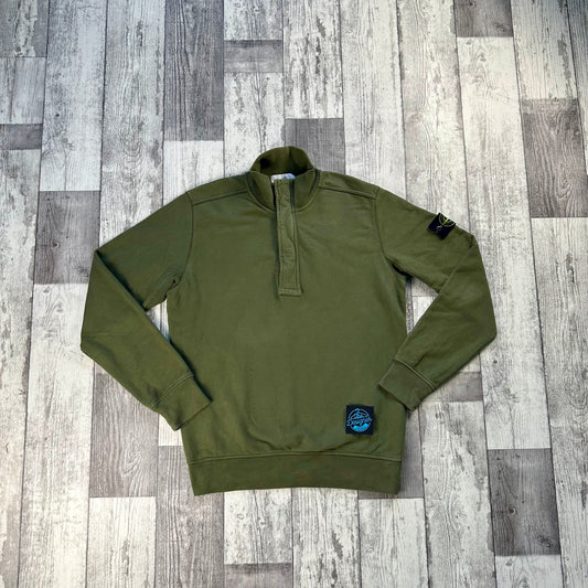 Stone Island Button Quarter Zip - Large