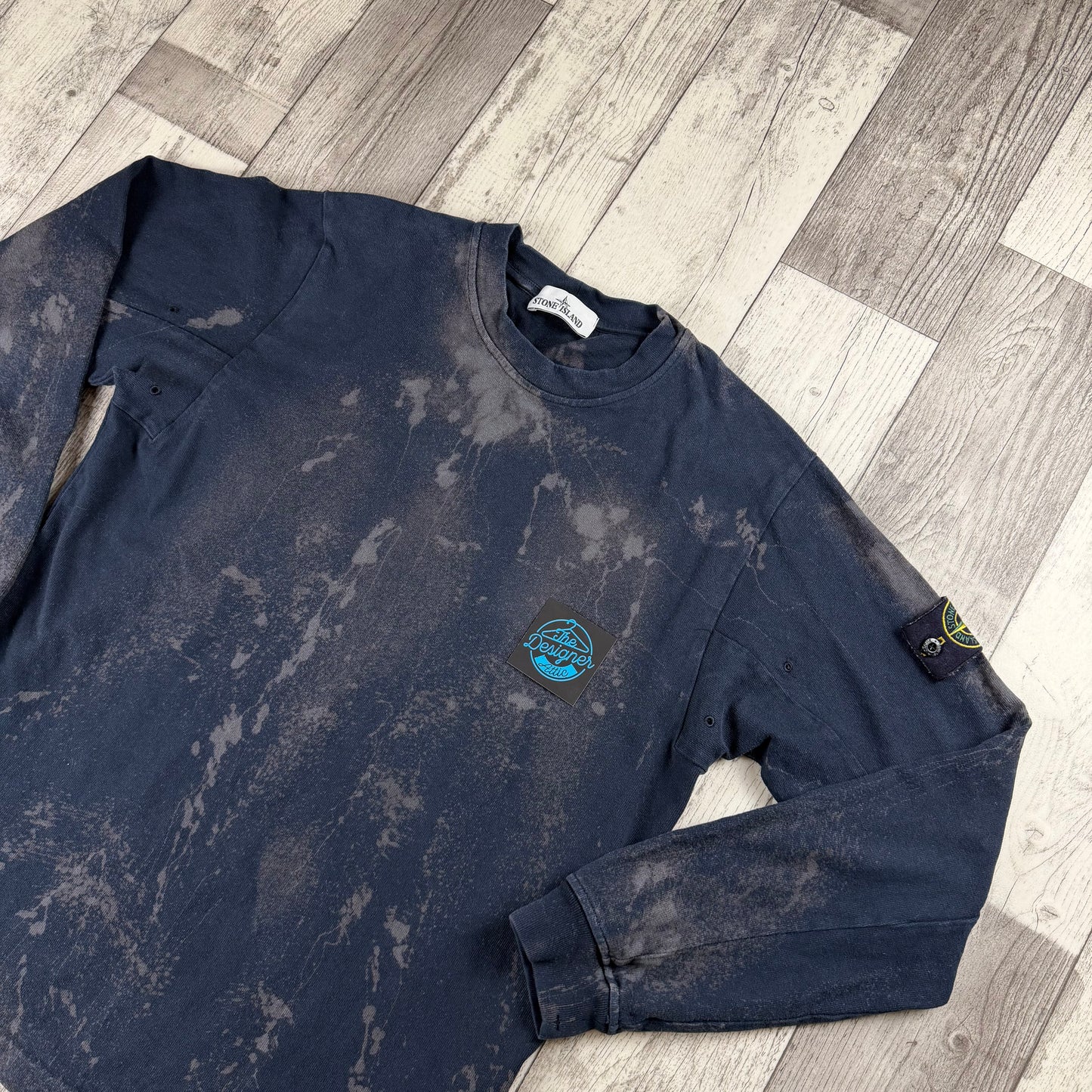Stone Island Splatter Bleach Sweatshirt - Large