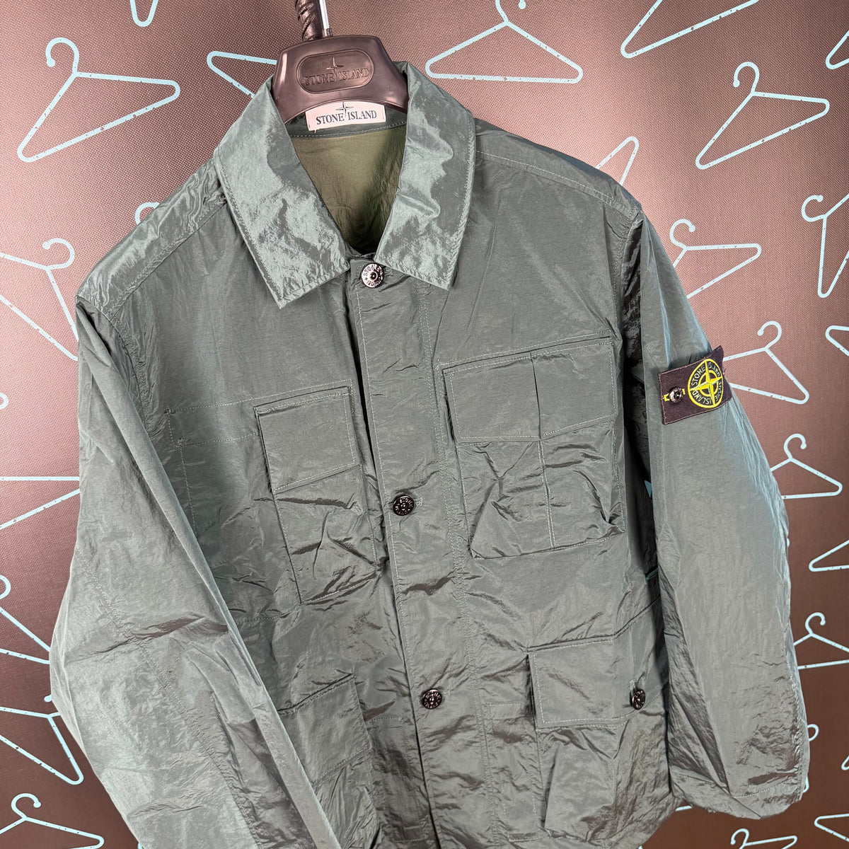 Stone Island S/S ‘23 Metal Watro-TC in Econyl Overshirt - Large