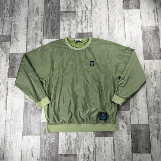 Stone Island Rip Stop Metal Nylon Smock Sweater - 2XL