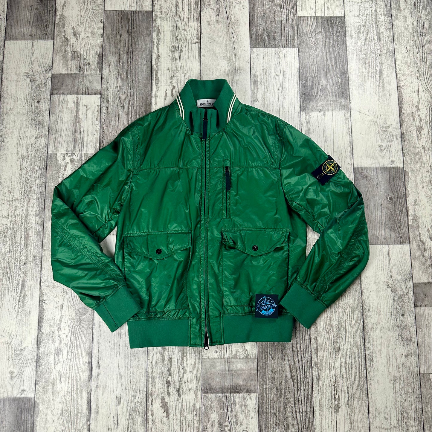 Stone Island Micro RipStop 7 Den / Tyke Shield Bomber Jacket - Large
