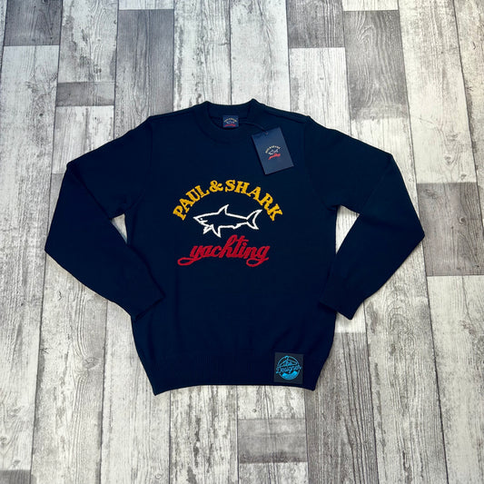 Paul & Shark Merino Embroidered Knit - Medium
