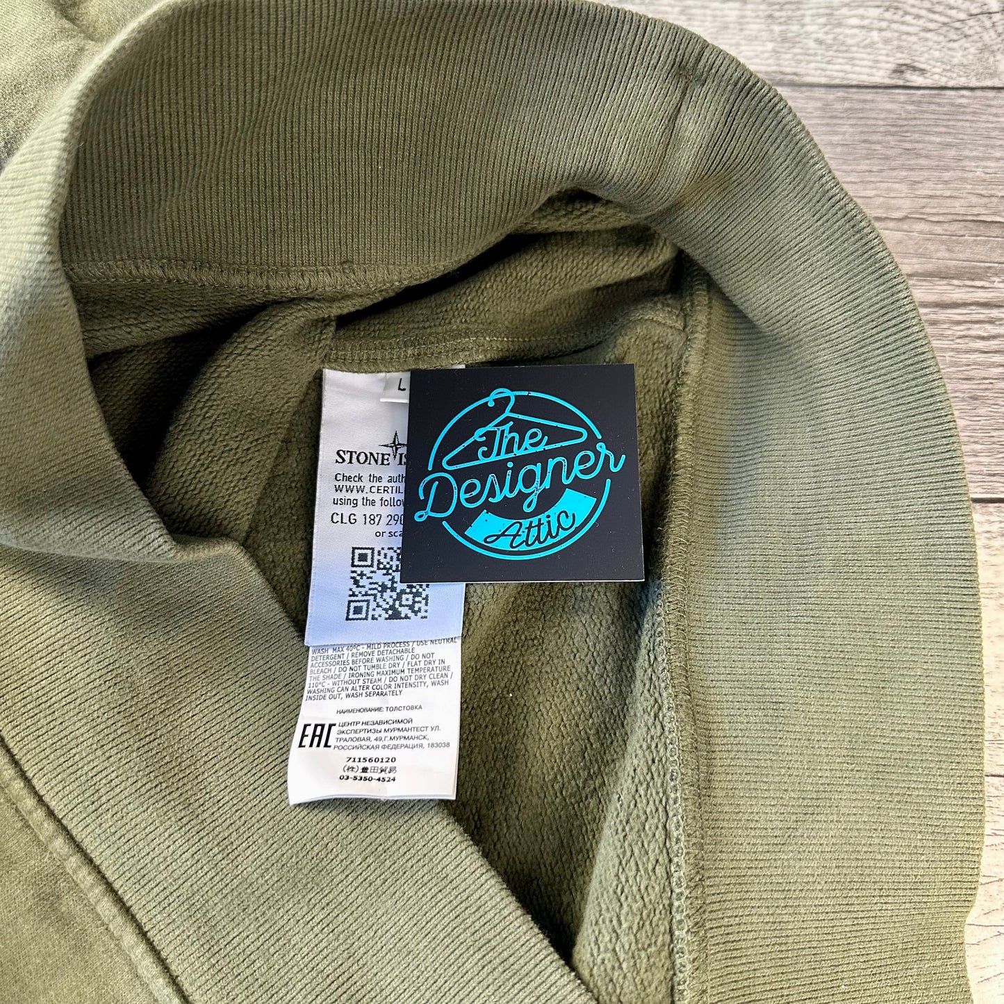 Stone Island Button Quarter Zip - Large