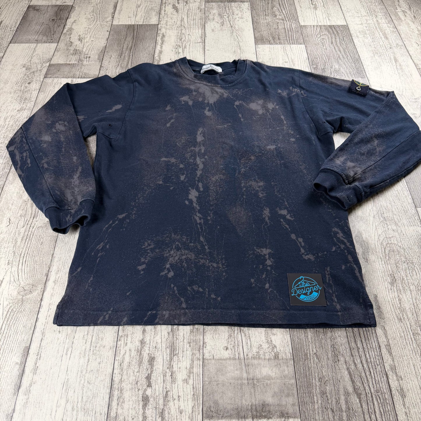 Stone Island Splatter Bleach Sweatshirt - Large