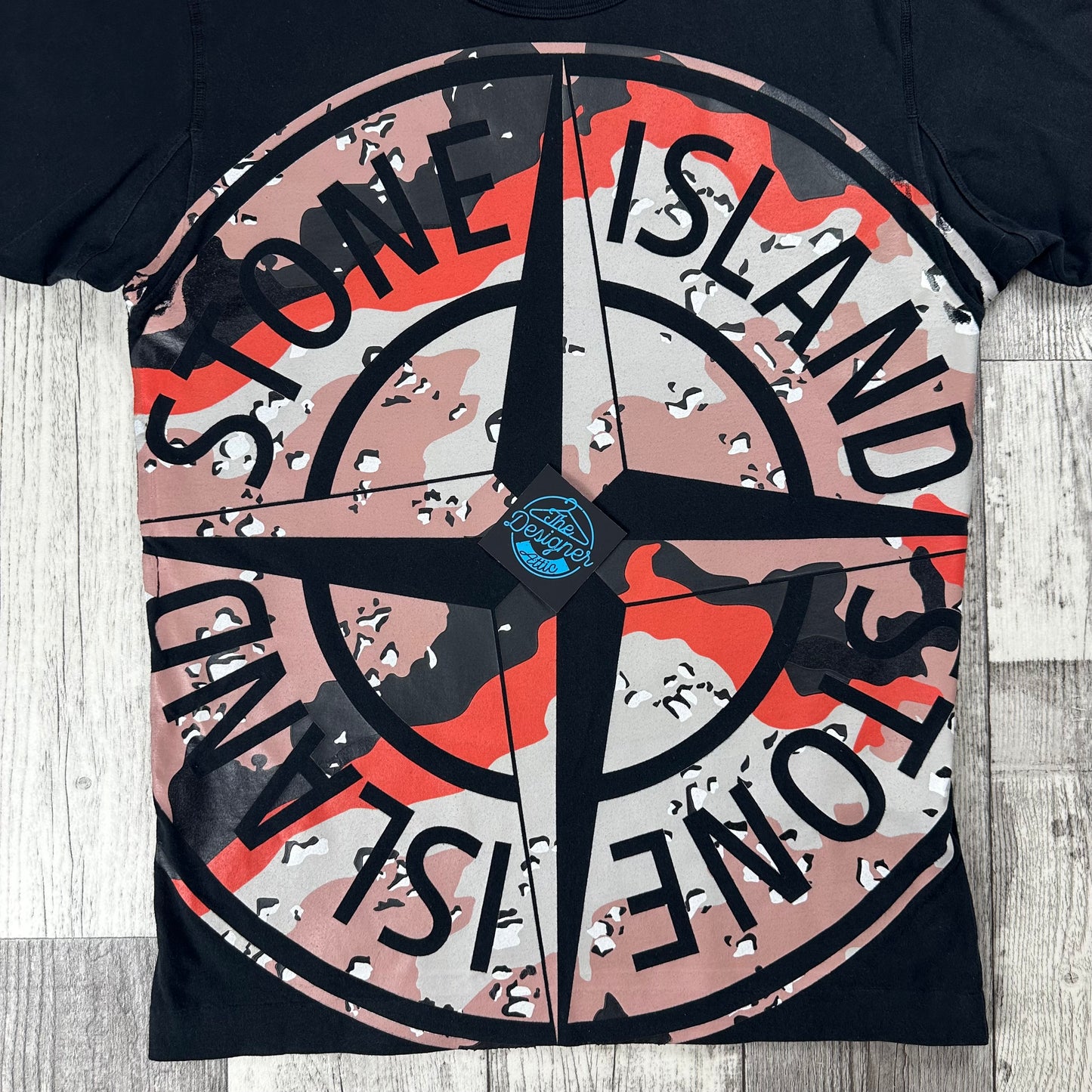 Stone Island Compass Camo Cotton T Shirt - Medium