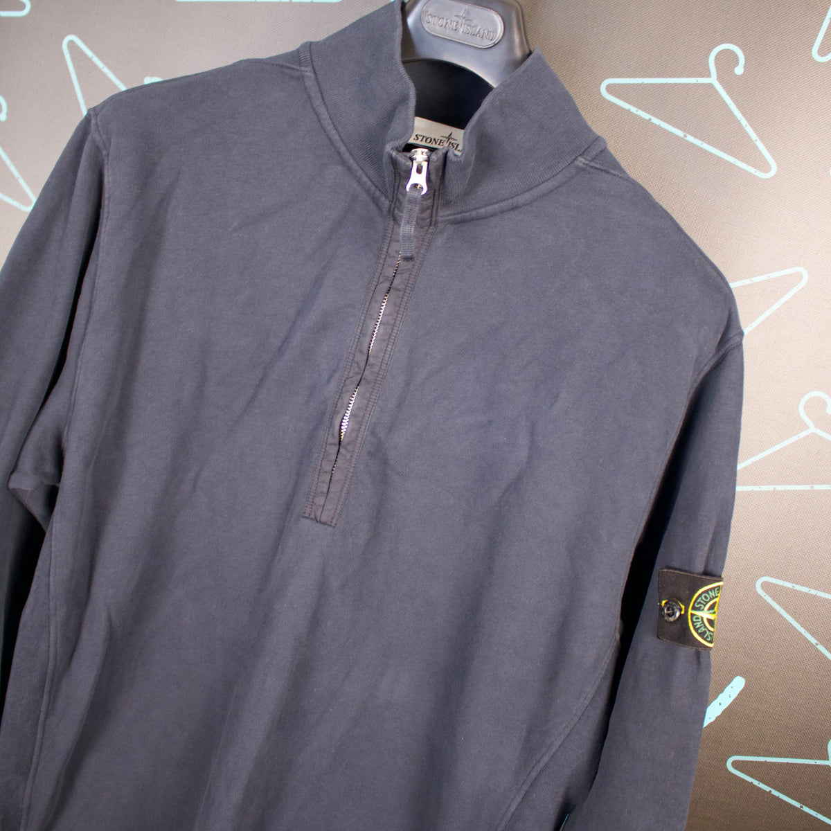 Stone Island A/W '25 1/4 Zip Navy - ExL / 2XL