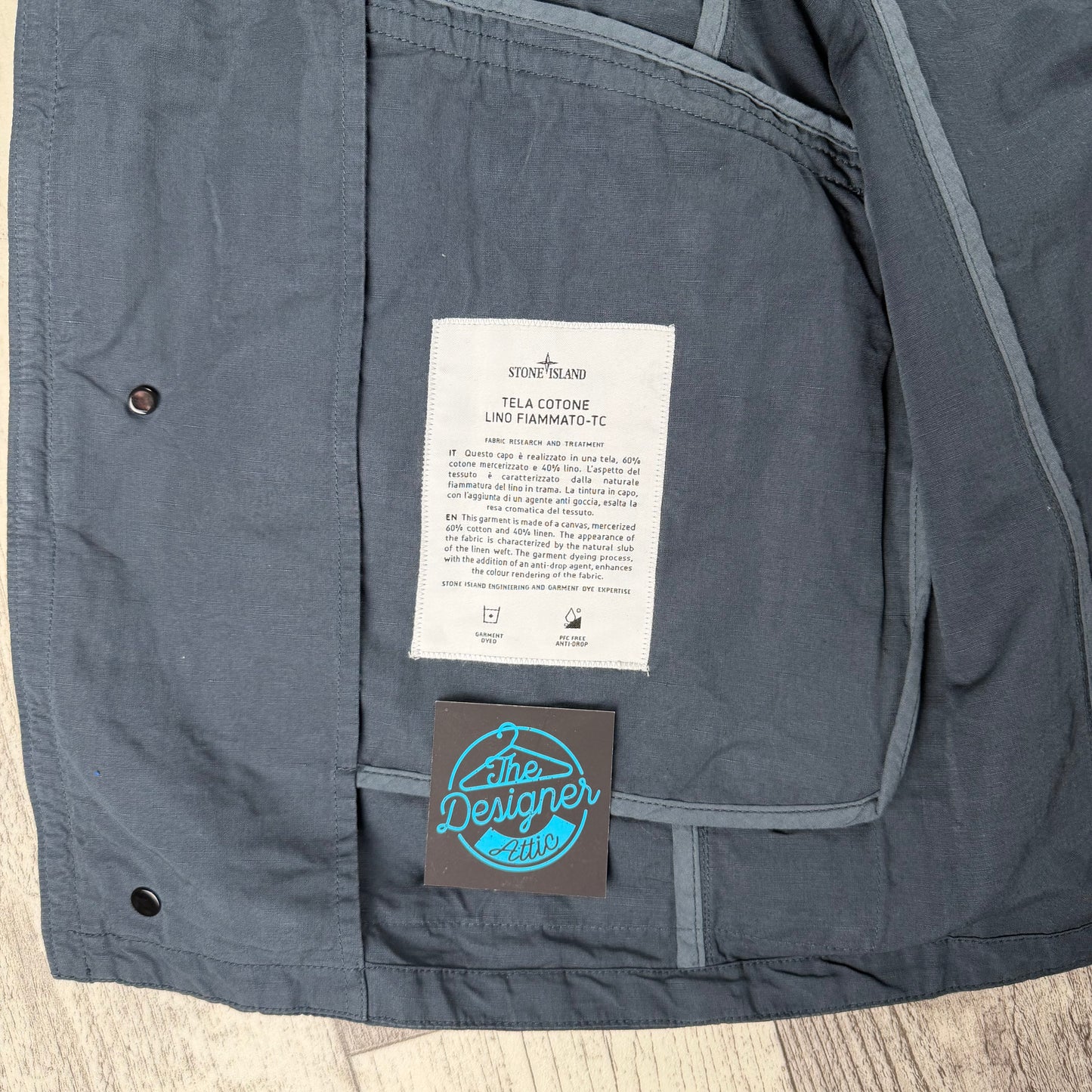 Stone Island Tela Cotone Lino Fiammato-TC - Small / Medium