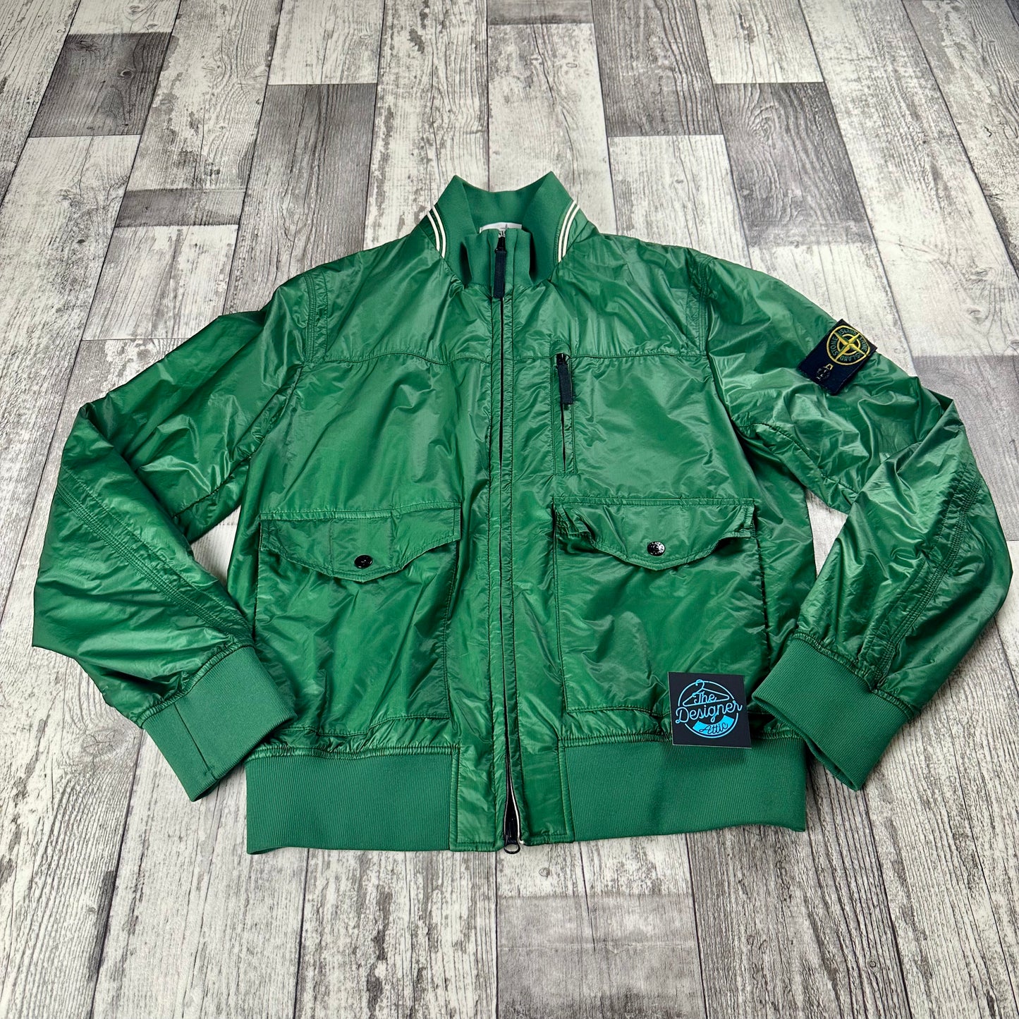 Stone Island Micro RipStop 7 Den / Tyke Shield Bomber Jacket - Large