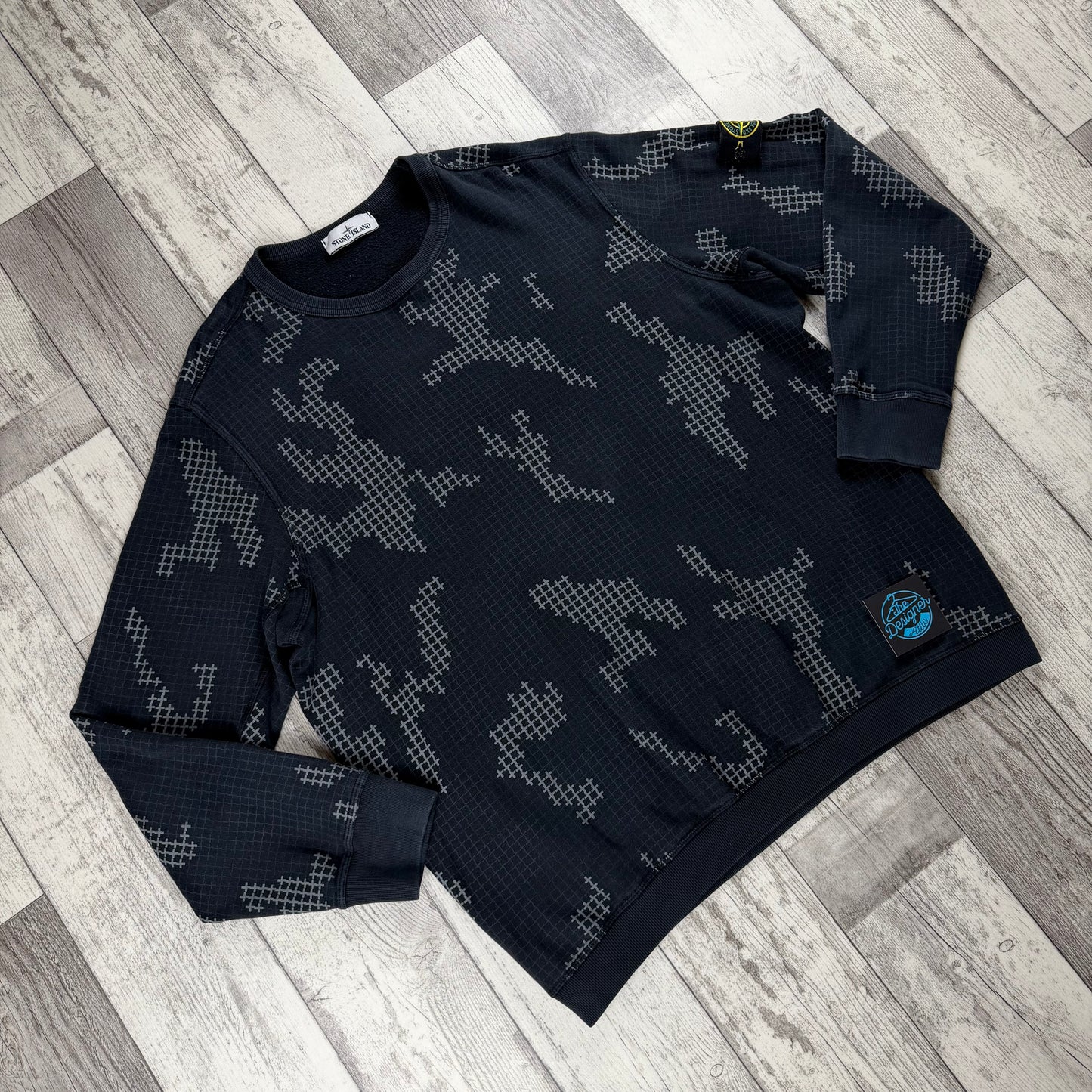 Stone Island Grid Camo Sweater - 3XL