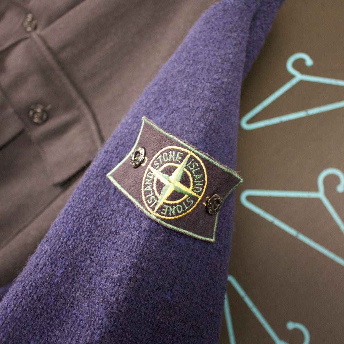 Stone Island A/W '94 Military Knit Jumper with Green Edge Badge - ExL / 2XL