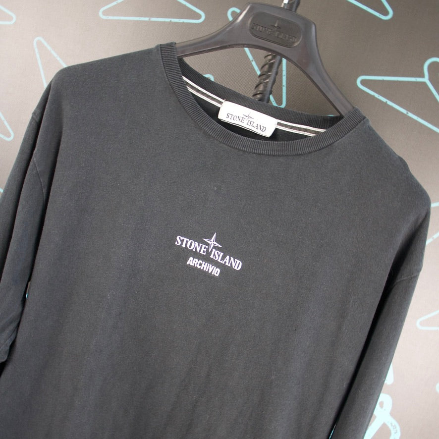 SALE! Stone Island Archivo Long Sleeve T-Shirt - Large