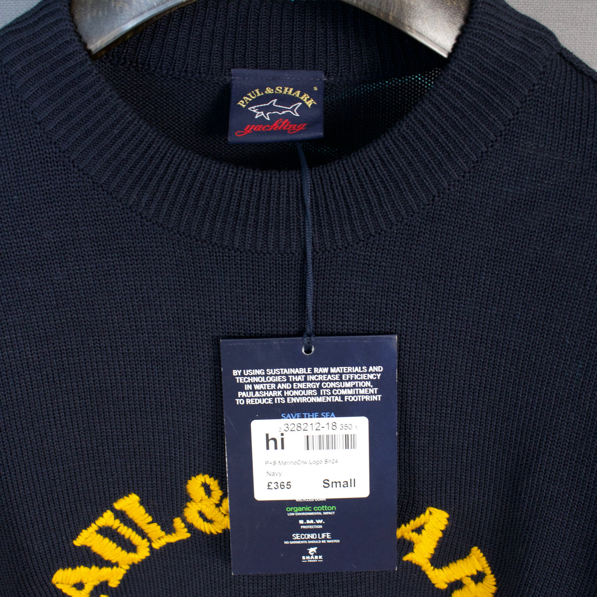 SALE! Paul & Shark Merino Embroidered Knit Sweater - Medium