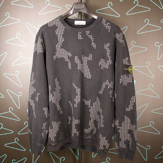Stone Island Grid Camo Sweater - 2XL / 3XL