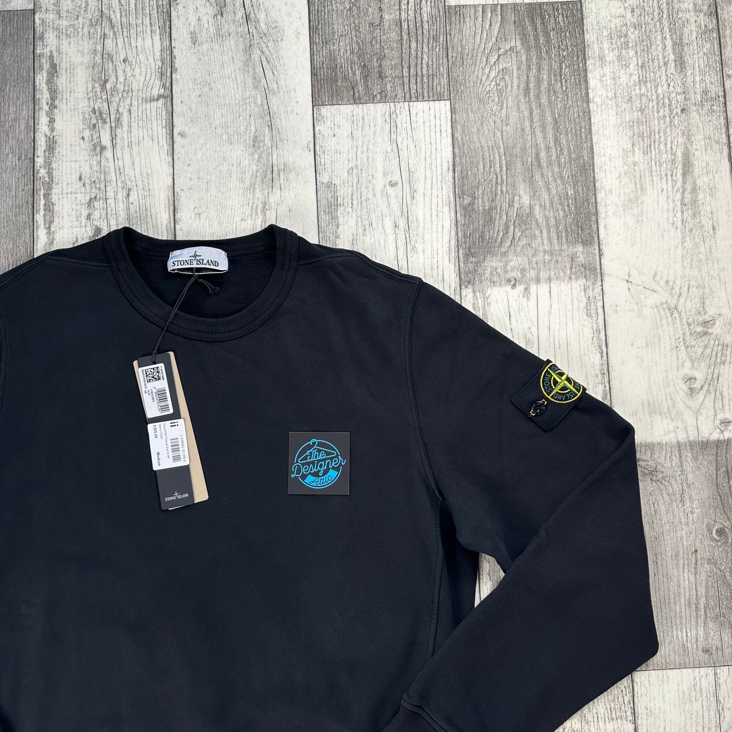 Stone Island Fleece Nero Sweater - Medium