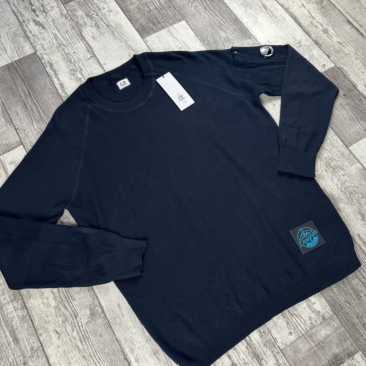 CP Company Ribbed Crew Neck Knit Sweatshirt - 2XL