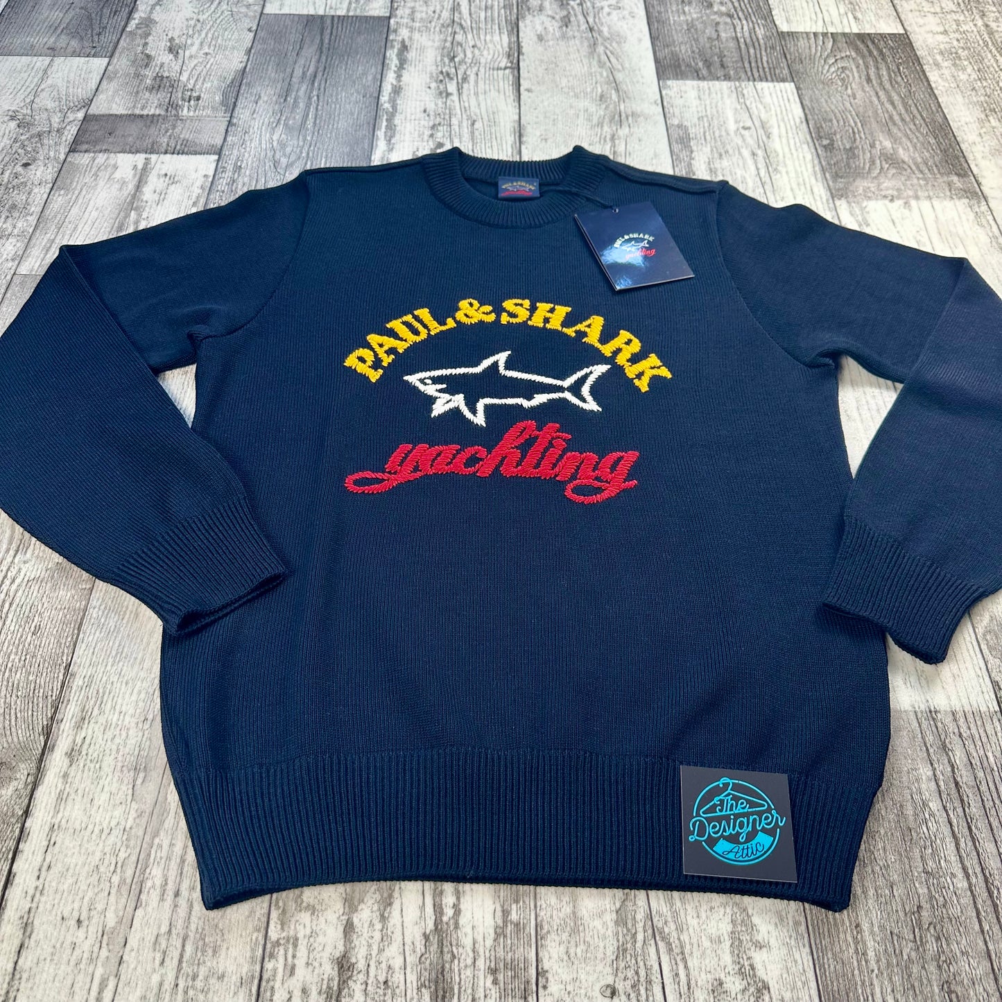 Paul & Shark Merino Embroidered Knit - Medium