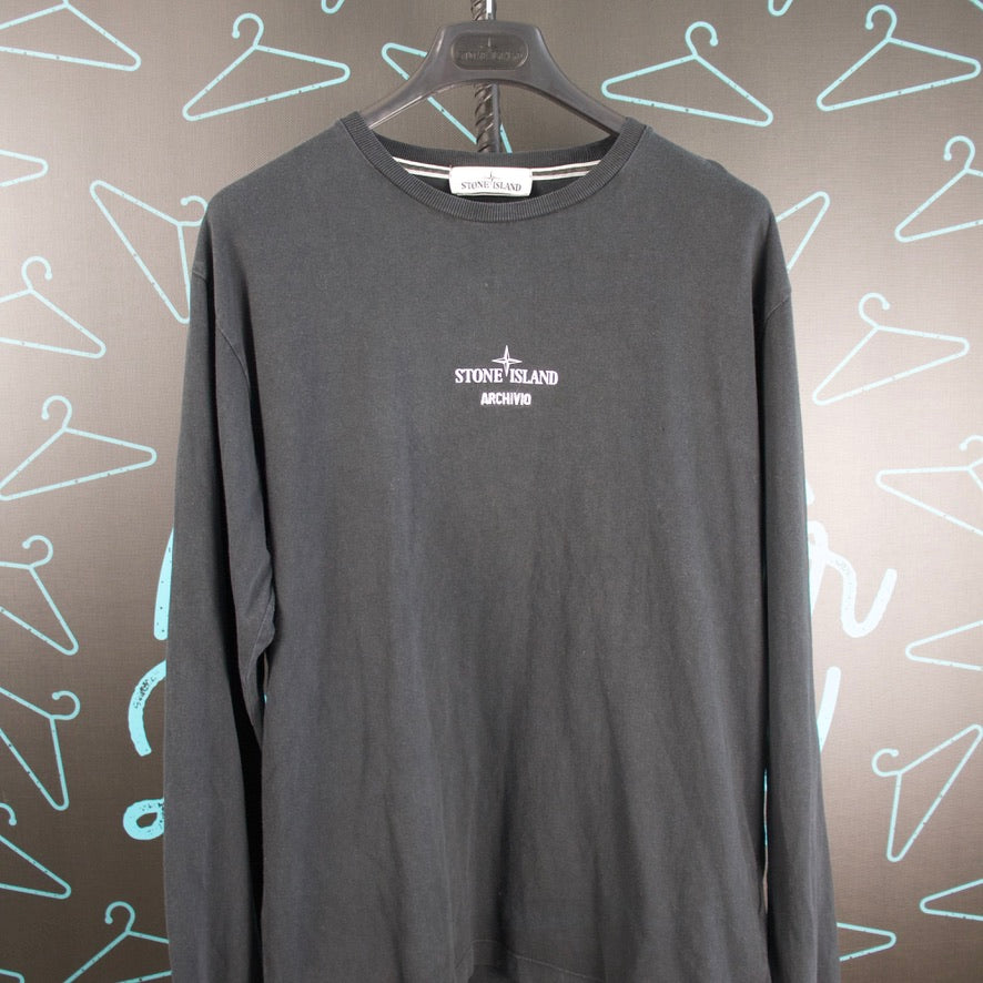 SALE! Stone Island Archivo Long Sleeve T-Shirt - Large