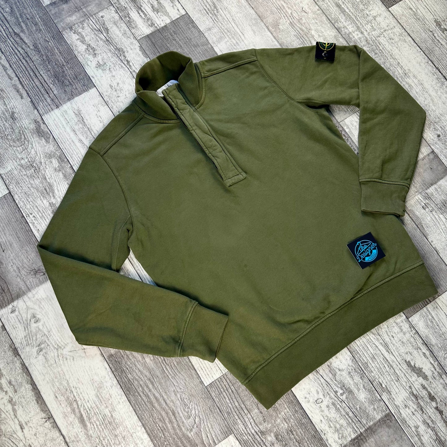 Stone Island Button Quarter Zip - Large