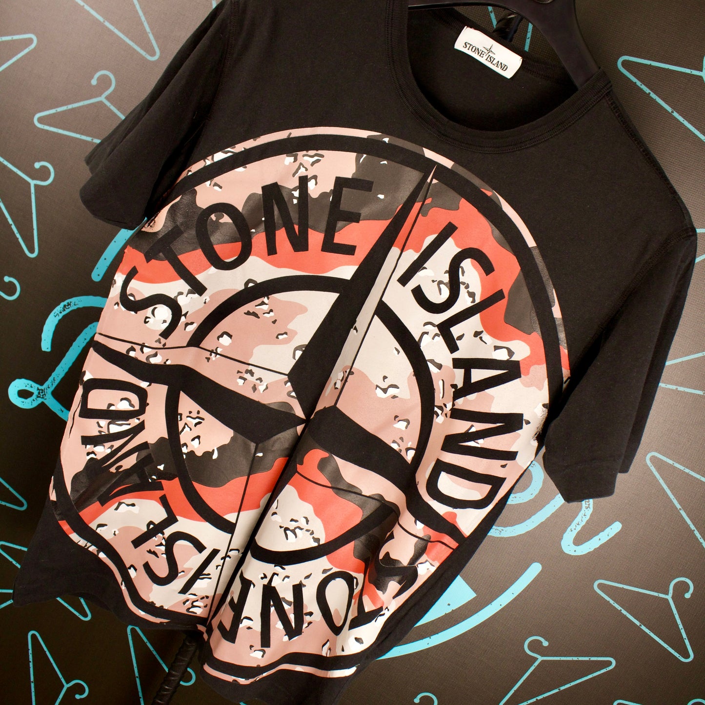 Stone Island Camo Compass T-Shirt - Medium