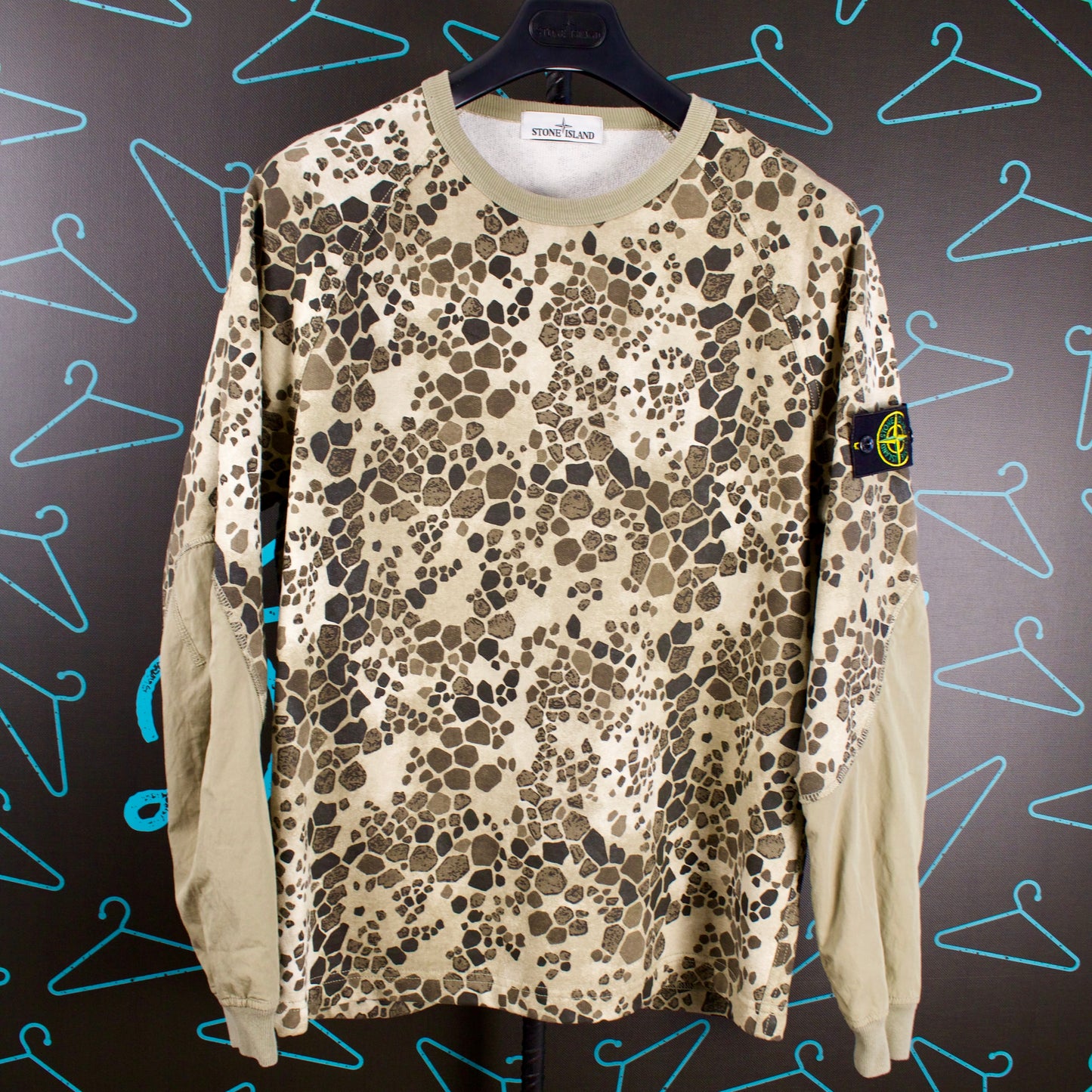 Stone Island Alligator Camo Sweater - Large