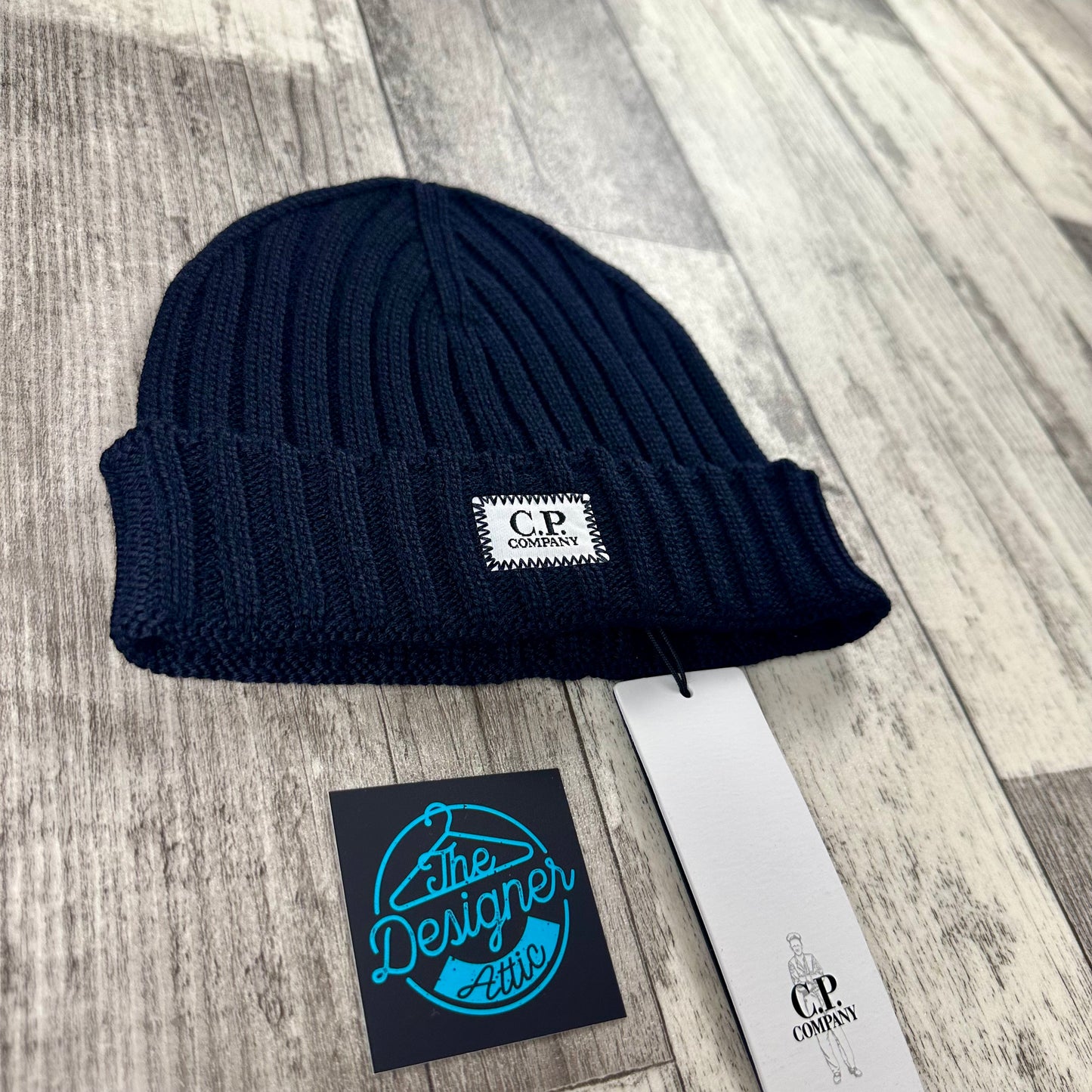 CP Company Patch Beanie - Black