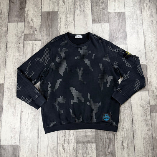Stone Island Grid Camo Sweater - 3XL