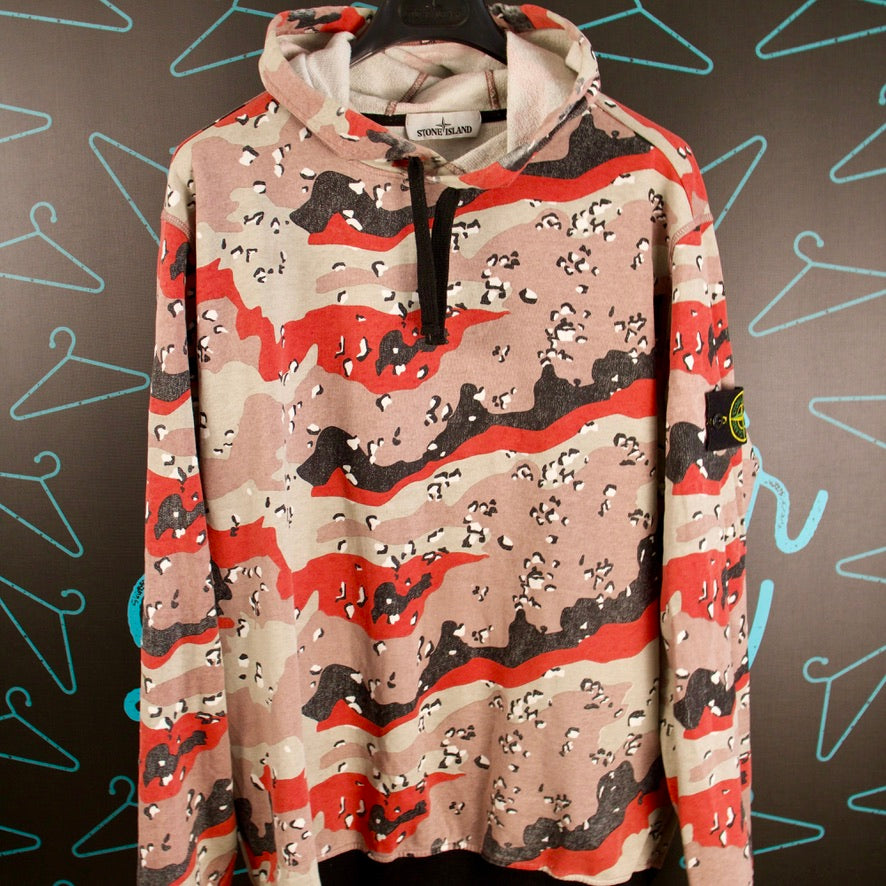Stone Island S/S ‘20 Artic Camo Hoodie - 2XL